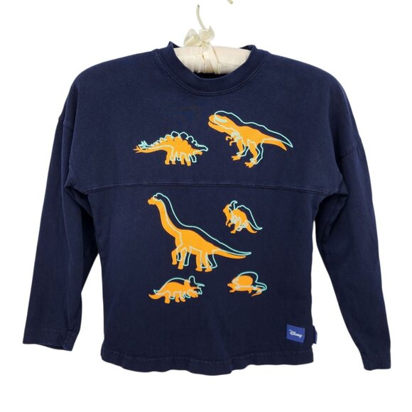 Disney Spirt Jersey Child Small Shirt I Love Dinos Dinosaurs Graphic Navy Blue - Picture 1 of 10